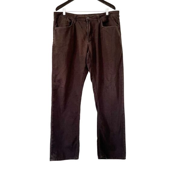 Buffalo David Bitton Black Ash Fred X Easy Fit Slim Straight Denim Jeans 36x32 - Picture 1 of 10